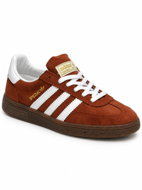 Kadın Retro Süet Bağcıklı Casual Sneaker Spor Ayakkabı - Kiremit Beyaz