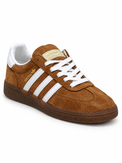 Kadın Retro Süet Bağcıklı Casual Sneaker Spor Ayakkabı - Taba Beyaz