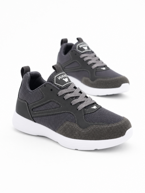 Füme Nefes Alabilen Kumaş Faylon Taban Bağcıklı Sneaker