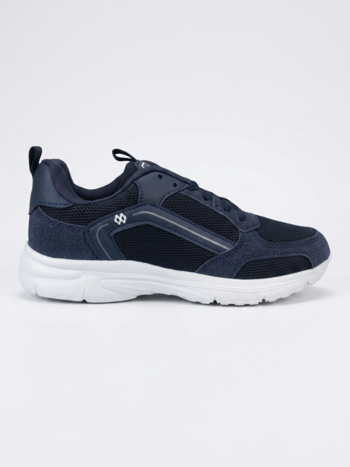 Lacivert Buz Nefes Alabilen Kumaş Faylon Taban Bağcıklı Sneaker